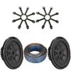 Kicker (2) 48CWRT122 CompRT 12" Subwoofer, DVC, 2-ohm w/Speaker Wire, Grill Bundle view 1