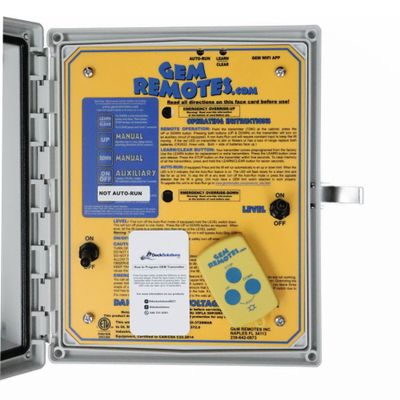 Gem Remotes Wireless Boat Lift Control System  Durable, Easy-to-Use, Premium Quality Remote for Dock & Marine Applications (Gem GR2A: Two Motor Lift, Auto Stop)