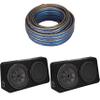 Kicker (2) 48TCWRT122 CompRT 12" subwoofer in Thin Profile Enclosure, 2ohm with Speaker Wire Bundle view 1