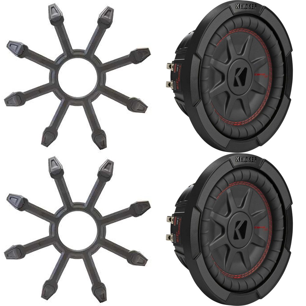 Kicker (2) 48CWRT84 CompRT 8" Subwoofer, DVC, 4-ohm - Includes Grill