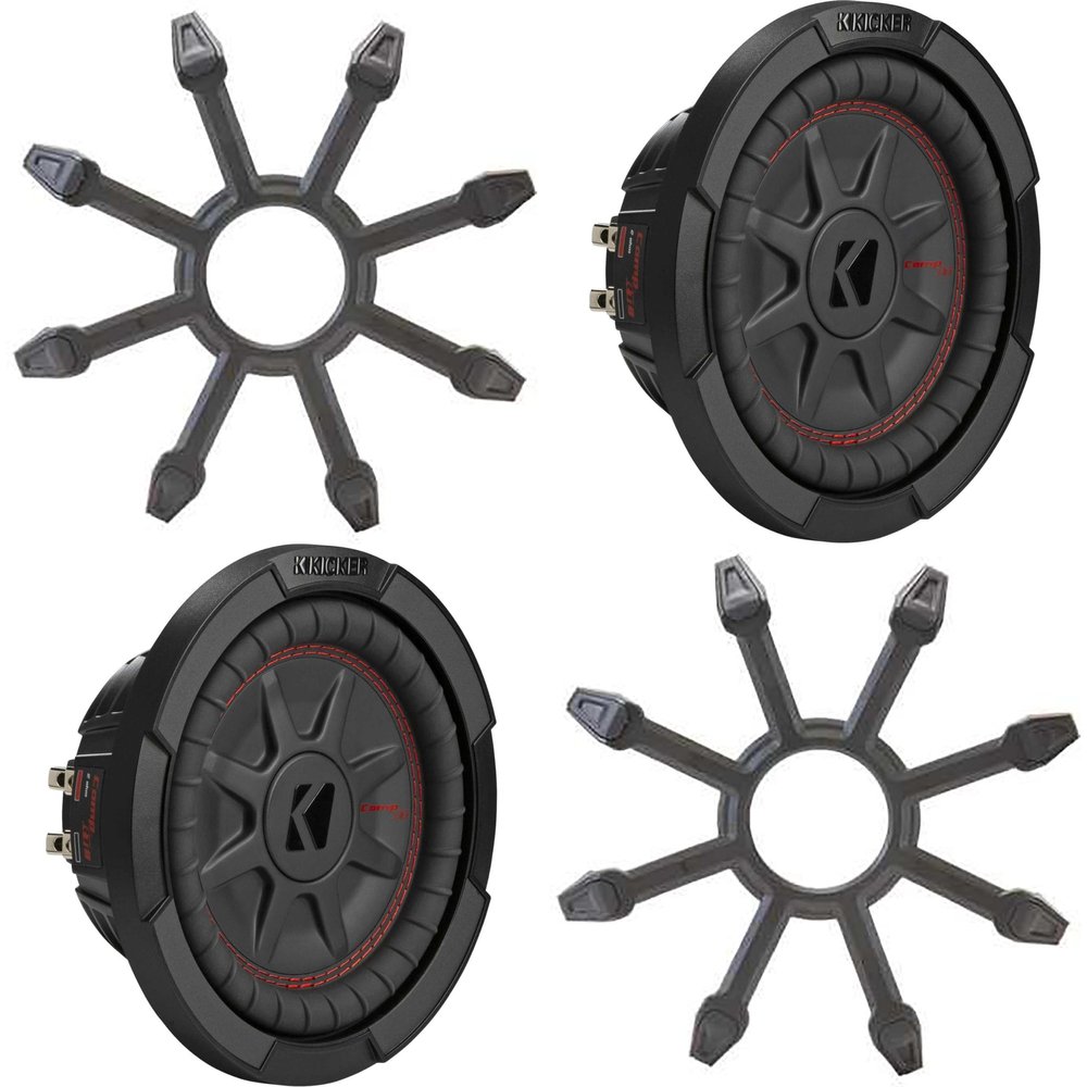 Kicker (2) 48CWRT82 CompRT 8" Subwoofer, DVC, 2-ohm - Includes Grill
