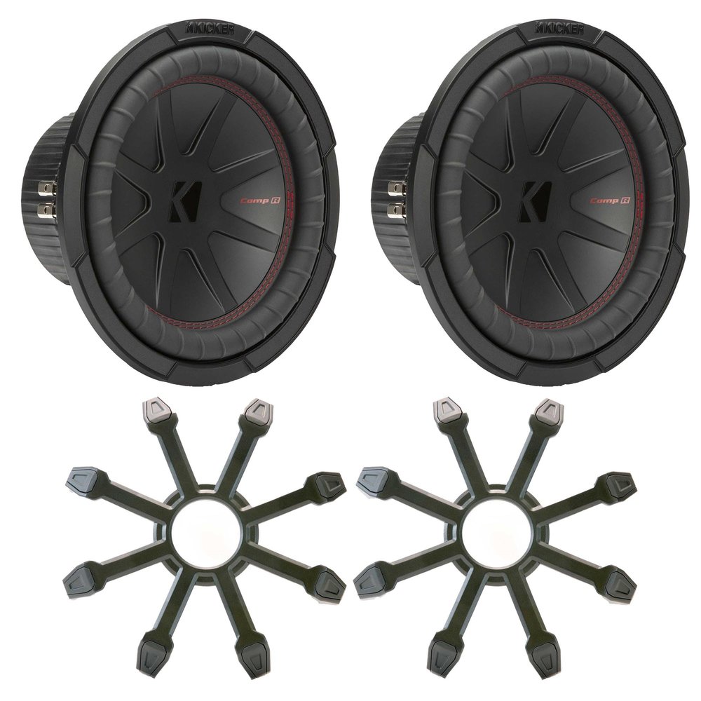 KICKER (2 48CWR104 CompR 10" Subwoofer, DVC, 4-ohm - Includes Grill