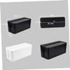 BRIGHTFUFU Wire Storage Box for Charger Cables and Power Strips Ps Black view 2