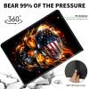 ACWDMKH Case for Microsoft Surface Pro 11/10 / 9 13 Inch,PU Leather Cute Slim Folio Adjustable Stand Cover Case for Surface Pro 11th Edition AI,Fire Flag Skull view 4