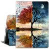 ACWDMKH Case for Microsoft Surface Pro 11/10 / 9 13 Inch,PU Leather Cute Slim Folio Adjustable Stand Cover Case for Surface Pro 11th Edition AI,Tree Autumn Winter view 1