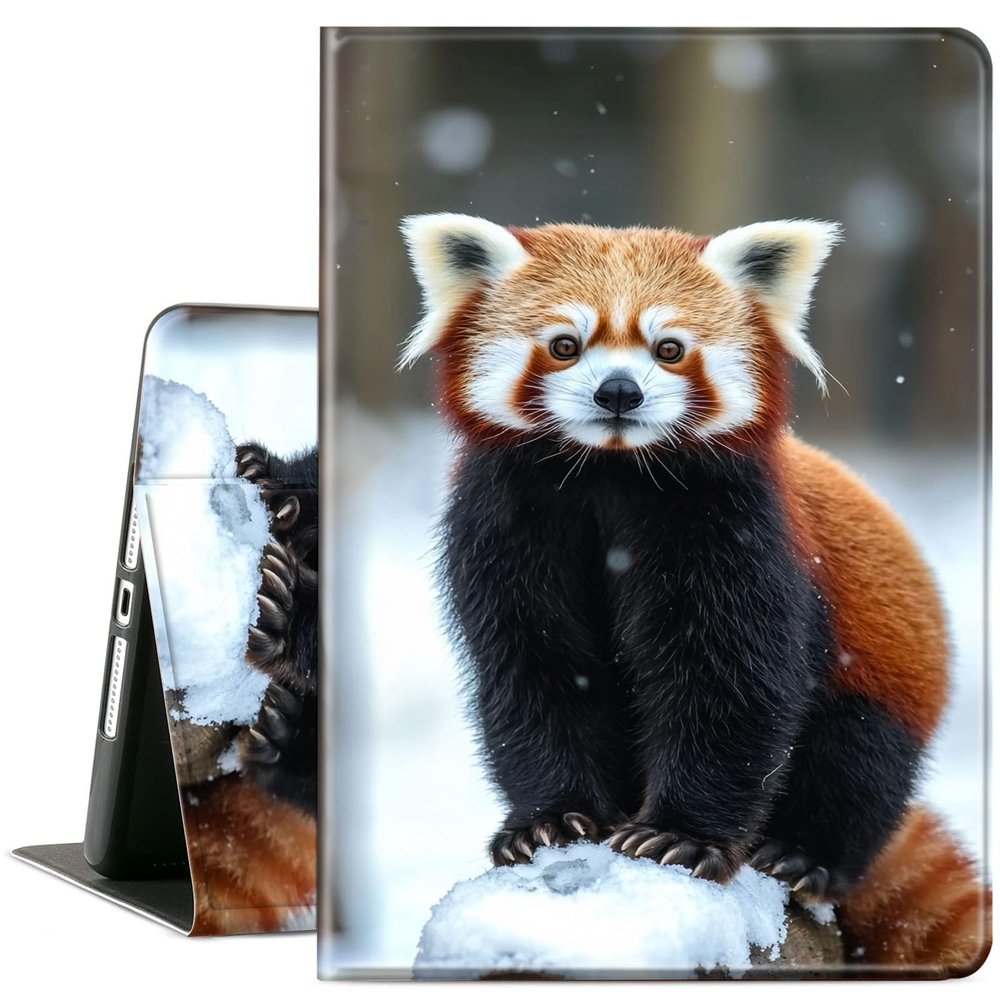ACWDMKH Case for Microsoft Surface Pro 11/10 / 9 13 Inch,PU Leather Cute Slim Folio Adjustable Stand Cover Case for Surface Pro 11th Edition AI,Cute Raccoon Winter