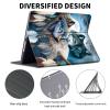 ACWDMKH Case for Microsoft Surface Pro 11/10 / 9 13 Inch,PU Leather Cute Slim Folio Adjustable Stand Cover Case for Surface Pro 11th Edition AI,Dream Catcher Wolf view 2