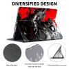 ACWDMKH Case for Microsoft Surface Pro 11/10 / 9 13 Inch,PU Leather Cute Slim Folio Adjustable Stand Cover Case for Surface Pro 11th Edition AI,Red Black Soldier view 2