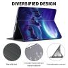 ACWDMKH Case for Microsoft Surface Pro 11/10 / 9 13 Inch,PU Leather Cute Slim Folio Adjustable Stand Cover Case for Surface Pro 11th Edition AI,Moon Blue Wolf view 2