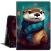 ACWDMKH Case for Microsoft Surface Pro 11/10 / 9 13 Inch,PU Leather Cute Slim Folio Adjustable Stand Cover Case for Surface Pro 11th Edition AI,Cute Otter Green view 1