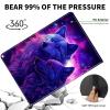 ACWDMKH Case for Microsoft Surface Pro 11/10 / 9 13 Inch,PU Leather Cute Slim Folio Adjustable Stand Cover Case for Surface Pro 11th Edition AI,Purple Glitter Wolf view 4