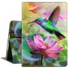 ACWDMKH Case for Microsoft Surface Pro 11/10 / 9 13 Inch,PU Leather Cute Slim Folio Adjustable Stand Cover Case for Surface Pro 11th Edition AI,Hummingbird Lotus view 1