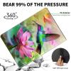 ACWDMKH Case for Microsoft Surface Pro 11/10 / 9 13 Inch,PU Leather Cute Slim Folio Adjustable Stand Cover Case for Surface Pro 11th Edition AI,Hummingbird Lotus view 4