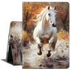ACWDMKH Case for Microsoft Surface Pro 11/10 / 9 13 Inch,PU Leather Cute Slim Folio Adjustable Stand Cover Case for Surface Pro 11th Edition AI,Watercolor Horse view 1