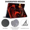 ACWDMKH Case for Microsoft Surface Pro 11/10 / 9 13 Inch,PU Leather Cute Slim Folio Adjustable Stand Cover Case for Surface Pro 11th Edition AI,Fire Red Dragon view 2
