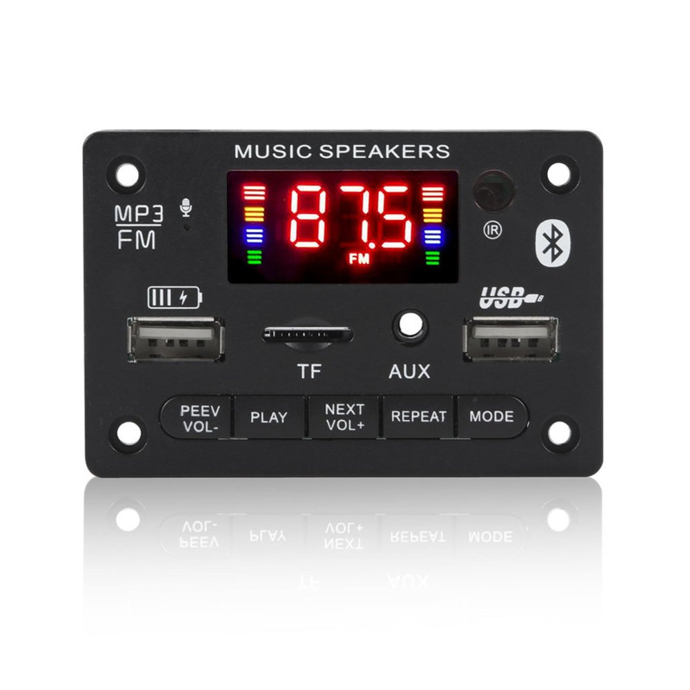 DC 5V-12V MP3 Decoder Board, Remote Control, Support MP3/USB/TF/LINE in/FM/Bluetooth 5.0