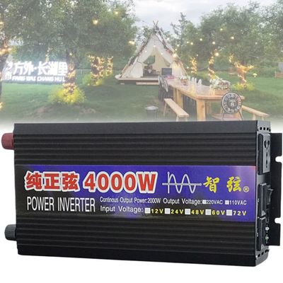 1000W/2000W/3000W/4000W/5000W/6000W/8000W Pure Sine Wave Power Inverters 12V 24V 48V 60V DC to 110V 230V AC with 2 AC Outlets LCD Display for Home RV Solar System Car,4000W-24Vto220V