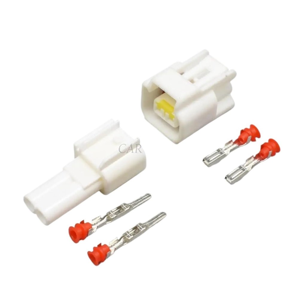 1 Set Black Snowy 2 Pin Way Male Female High Voltage Ignition Coil p/Lug Connector FW-C-2M-B FW-C-2F-B(Male Female White)