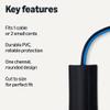 Amazon Basics Floor Cord Cover, 6ft Length, 2.6" Diameter, Cable Protector, Black view 2