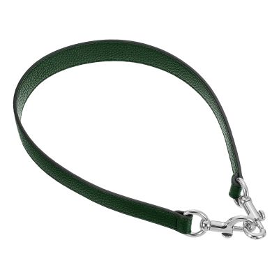 uxcell 25.59 Inch PU Leather Short Bag Strap with Clasp, Purse Handles Handbags Replacement Straps for Clutch Bag Underarm Bags, Dark Green, Silver Buckle