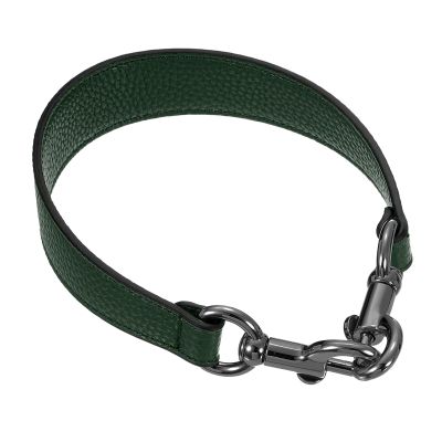 uxcell 14.17 Inch PU Leather Short Bag Strap with Clasp, Purse Handles Handbags Replacement Straps for Clutch Bag Underarm Bags, Dark Green, Grey Buckle