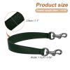 uxcell 14.17 Inch PU Leather Short Bag Strap with Clasp, Purse Handles Handbags Replacement Straps for Clutch Bag Underarm Bags, Dark Green, Grey Buckle view 2