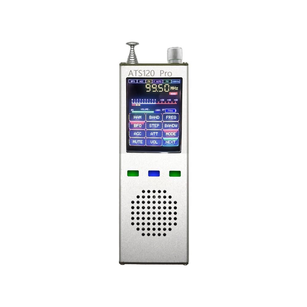ATS120pro FM SSB SDR AM LSB Full Band Radio Reception Digital Decoder Portable Digital Display Touching Screen Radio Receiver with Activation Firmware