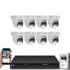 GW Security NDAA & TAA Complaint 16 Channel 4K Security Camera System with 8 x 8MP 130 Wide Angle PoE Full Color Night Microphone Dome Cameras, Smart AI Human/Vehicle Detection, Project Friendly view 1