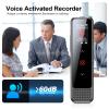 128GB Digital Voice Recorder with Playback, Small Voice Activated Recording Device for Lectures & Meetings, Bluetooth Noise Cancelling Audio Recorder Device (Black) view 2