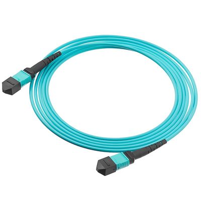 12 Core Type B MPO to MPO Fiber Patch Cord Cable Female OM3-150 MM Multi Mode 10Gbps for QSFP+Transceiver (3m)
