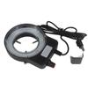 Lab Microscope Accessories Adjustable Blu-ray LED Microscope Ring Light Illuminator LED Ring Light with Adjust USB DC 5V(White with Adapter) view 1