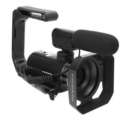 Acouto 4K Video Camera Camcorder 3 Inch 56MP HD Vlogging Camera with Microphone Stabilizer Wide Angle Lens