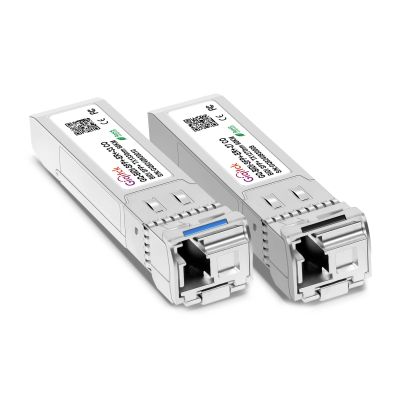 1 Pair 10GBASE-BX60-UD BiDi SFP+ Module, TX 1270nm/1330nm, RX 1330nm/1270nm, 60km DOM Simplex LC/UPC SMF Optical Transceiver Networking Mini Gbic for Dell GP-SFP-10GBX-U-60/ GP-SFP-10GBX-D-60