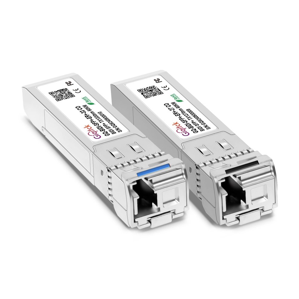 1 Pair 10GBASE-BX60-UD BiDi SFP+ Module, TX 1270nm/1330nm, RX 1330nm/1270nm, 60km DOM Simplex LC/UPC SMF Optical Transceiver Networking Mini Gbic for Dell GP-SFP-10GBX-U-60/ GP-SFP-10GBX-D-60