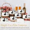 12 Pack Disposable Cameras for Wedding Bulk, 35mm White Single-Use Film Cameras with Flash, One Time Cameras for Birthday Party Baby Shower Gathering Wedding Travel, lSO 400 Film,17 Exposures view 2