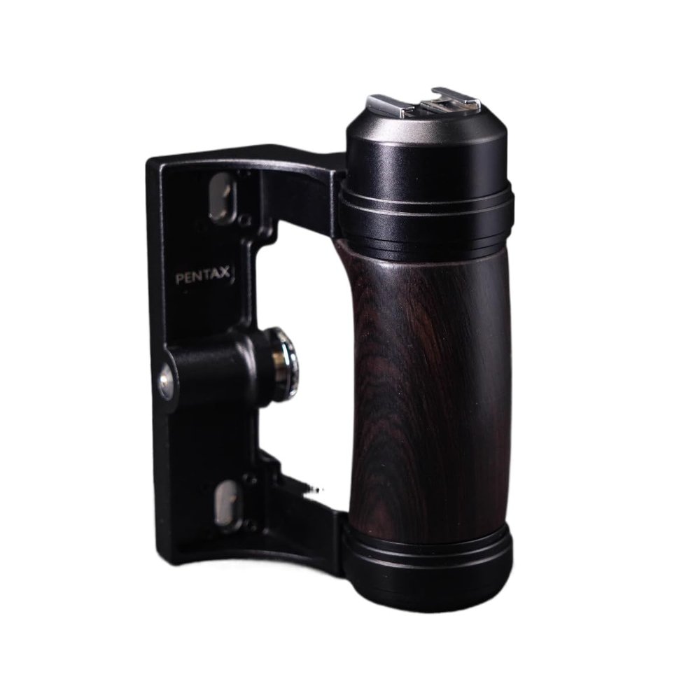 Wood Wooden Camera Hand Grip for 67ii 6X7 6 * 7 67 ii 2 Left Hand Handle Holder Metal Bracket (Ebony)