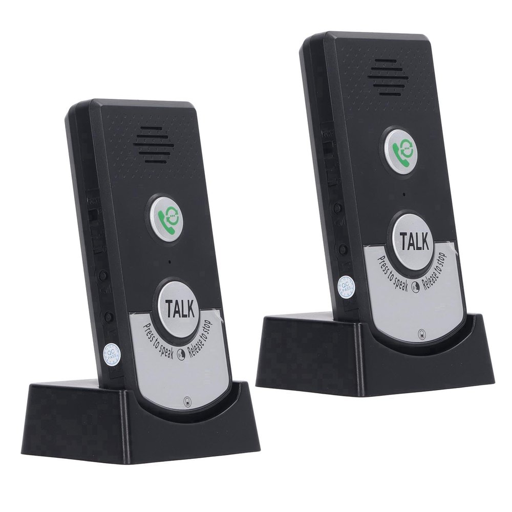 2 Way Voice Intercom, Super Long Range Intercomunicador, Home Security Easy Install, Waterproof Indoor Outdoor Interphone System, Fit for Home Hospital Office, Black