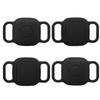 VAEKNVG 4PCS Waterproof Dog Collar Holder for Tile Mate 2024/ Mate 2022 Tracker, Soft Silicone Skin Cover Shock-Absorbing Protective Cover for Dog, Cat, Pets Necklace (4 Packs Black) view 1