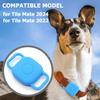 VAEKNVG 4PCS Waterproof Dog Collar Holder for Tile Mate 2024/ Mate 2022 Tracker, Soft Silicone Skin Cover Shock-Absorbing Protective Cover for Dog, Cat, Pets Necklace (4 Packs Black) view 2