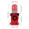 Industrial Sound Light Alarm, LED Safety Horn Alarm 120DB IP65 Outdoor Marine Warning Siren for Quarry, Mine, Railroad Crossing view 2