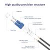 lidkew Fiber Patch Cable LC/UPC to LC/UPC Single Mode Duplex Outdoor Armored Fiber Optic Cable Jumper Optical Patch Cord,150M/492FT 9/125m, TPU LSZH Black view 2