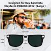 HIBLOKS 2Pcs Polarized Clip for Ray-Ban Meta Wayfarer RW4008 & Gen 2 RW4012 Large (53-22), Discoloration Clip-on Compatible with Meta Wayfarer Gen 2 Protect Your Eyes, Cool and Fashion (Yellow+Brown) view 3