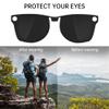 HIBLOKS 2Pcs Polarized Clip for Ray-Ban Meta Wayfarer RW4008 & Gen 2 RW4012 Large (53-22), Discoloration Clip-on Compatible with Meta Wayfarer Gen 2 Protect Your Eyes, Cool and Fashion (Yellow+Brown) view 4