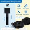 Cable Management Kit  40 Self-Adhesive Hook and Loop Ties with 2 Extension Straps  Made with 3M Tape, Back-Sticky Cord Organizer for Under Desk, Wall, Home, Office  Adjustable Wire Holders (Black) view 2