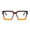 LJCZKA Oversized Blue Light Blocking Glasses for Women Men Big Square Thick Frame Chunky Computer Anti Glare Eyeglasses (Brown Yellow) view 2