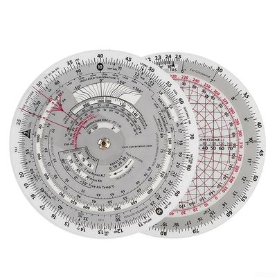 E6B-R Flight Computer Aviation Plotter Slide Rule For Aviation Flight Formation For Aviation Slide Rule For Complete Calculations In Air Navigation(E6B-R2)