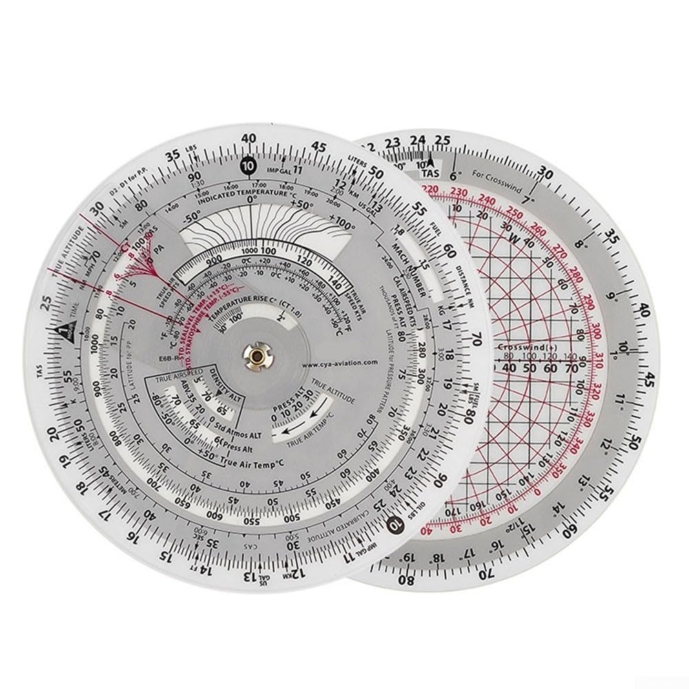 E6B-R Flight Computer Aviation Plotter Slide Rule For Aviation Flight Formation For Aviation Slide Rule For Complete Calculations In Air Navigation(E6B-R2)
