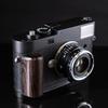 Wooden Wood Hand Grip + Aluminum Alloy Baseplate QR L Handle for M11 M11P M11M Camera (Ebony + Black Base) view 3