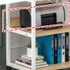 AV Media Stand,3-Tier Metal Corner ShelfPresentation Cart Table,AV Media Audio Stand for Bedrooms,Office, Shopping Malls,Recording Studio(Dark Walnut) view 4