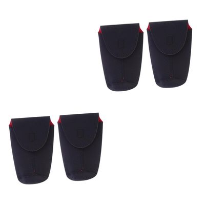Yardenfun 4pcs Thickened Diving-resistant Camera Lens Bag Crash Compact Lens Sleeve for Black s for Photography Enthusiasts